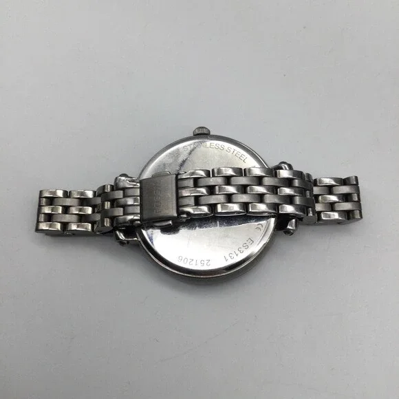 Fossil Heather Women Watch 42mm Silver Tone ES3137 Gray Dial New Battery 6.25" - Picture 7 of 13